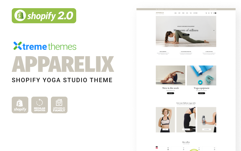 Apparelix Shopify Yoga Studio Theme
