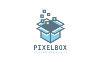Colorful Box Pixels Logo Template