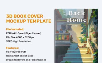 Front View Hard Cover Book Mockup