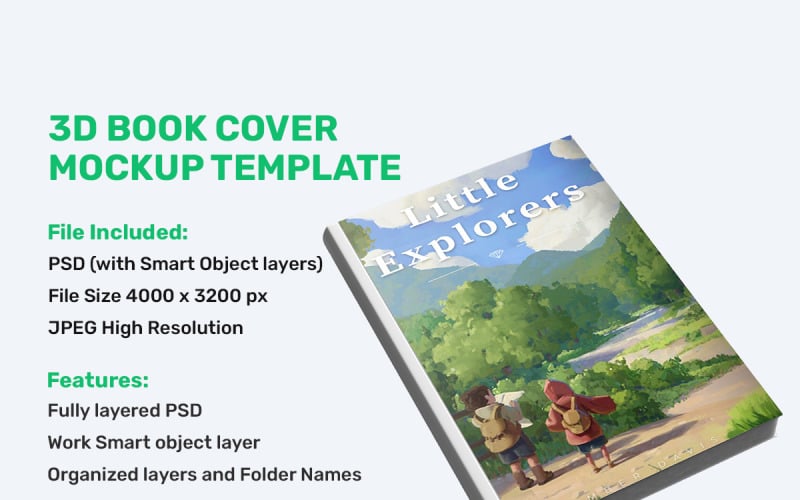 Realistic Hardcover Book Mockup Design Product Mockup