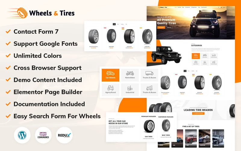 Wheels & Tire Woocommerce Elementor Theme WooCommerce Theme