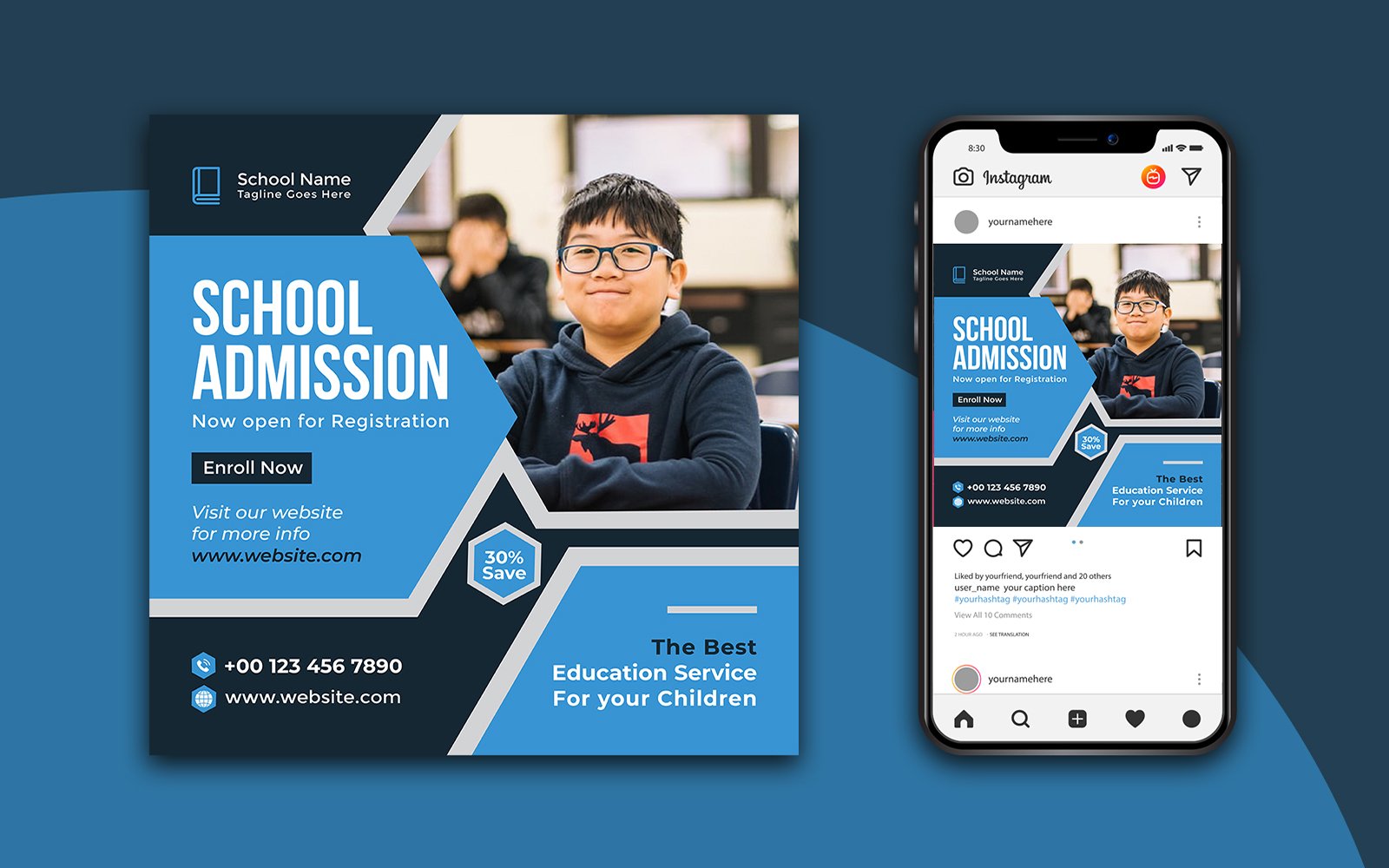 Template #270101 Admission Banner Webdesign Template - Logo template Preview