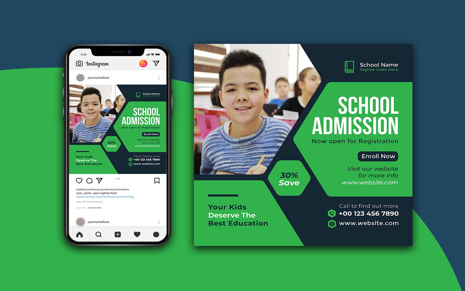 Template #270102 Admission Banner Webdesign Template - Logo template Preview