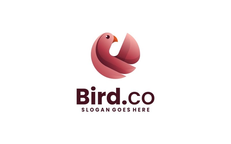 Abstract Bird Gradient Logo Style Logo Template