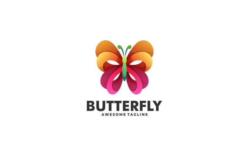 Butterfly Gradient Colorful Logo Vol.1 Logo Template