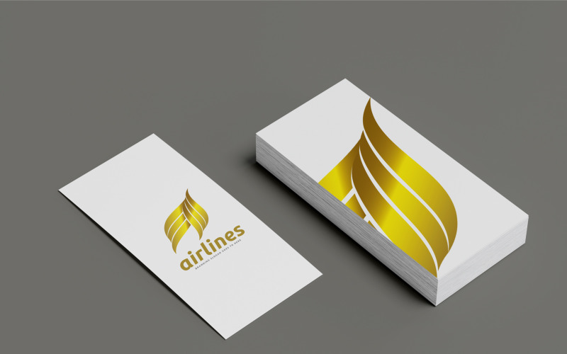 Golden Airlines Travel Logo Logo Template