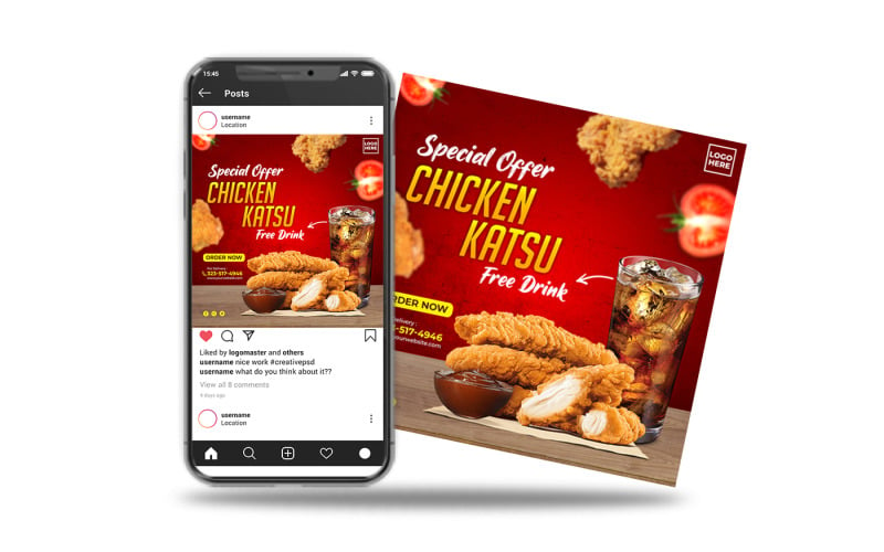 instagram post social media food chicken katsu Social Media