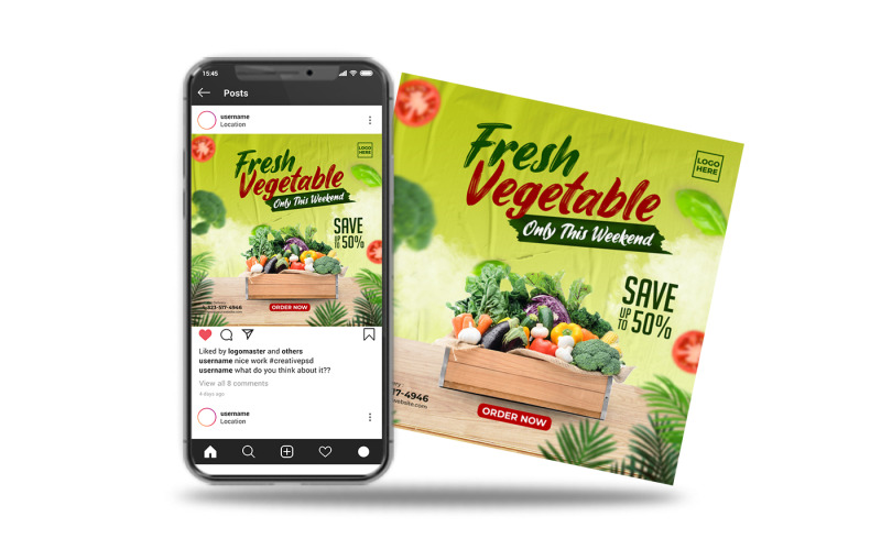 instagram post social media post fresh vegetable Social Media