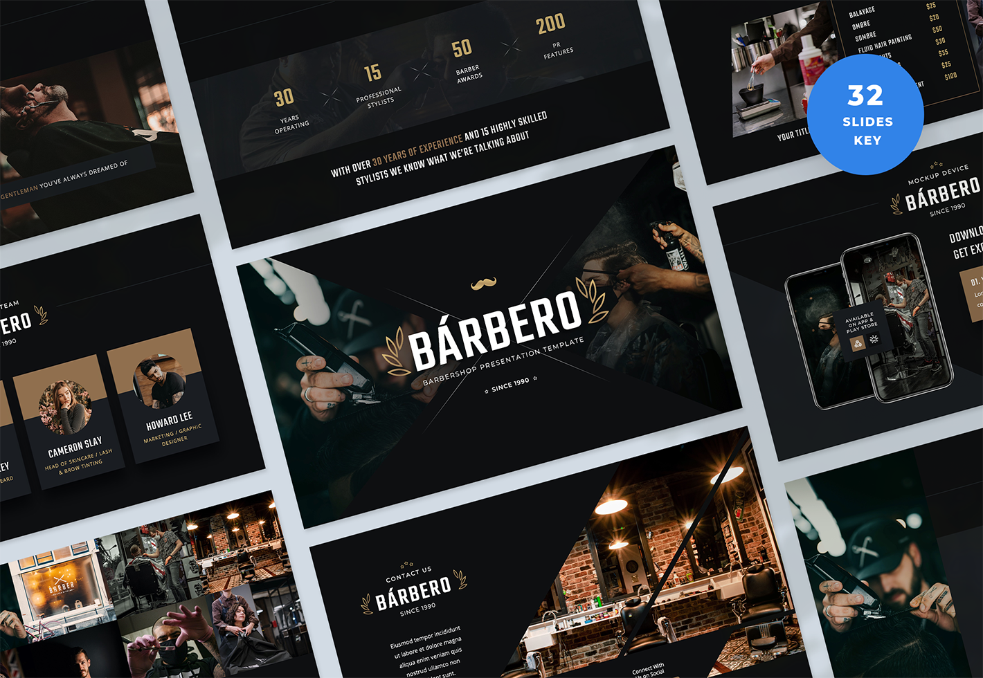 Barber Shop Presentation Keynote Template