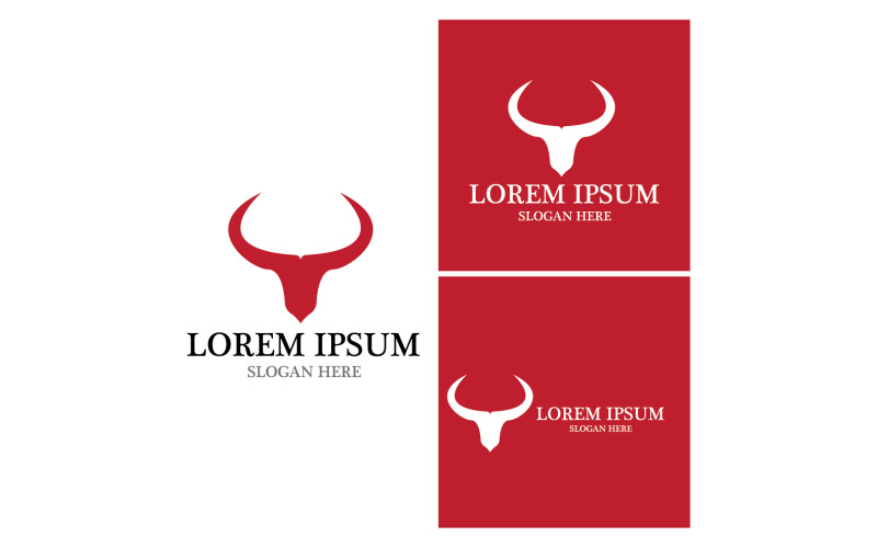 Bull Horn Logo And Symbol Vector V1 Logo Template