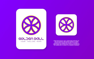 Creative Golden Ball Coloring Vector Logo Design Templates
