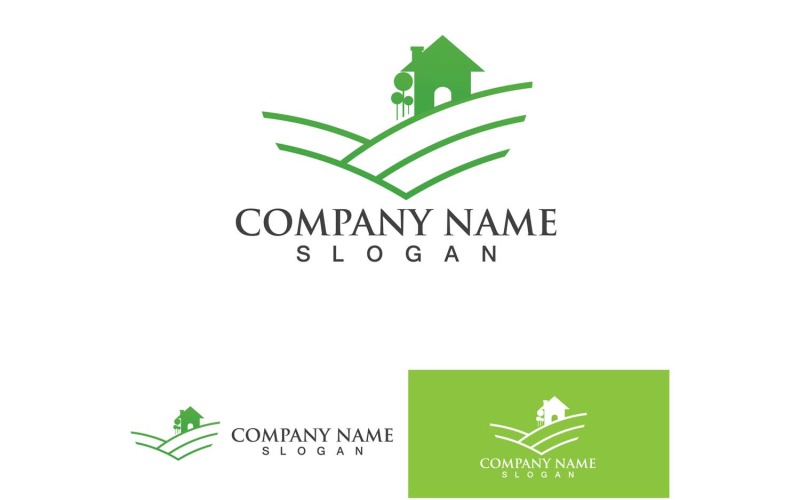 Farm Green Tea Logo Elements Design 2 Logo Template