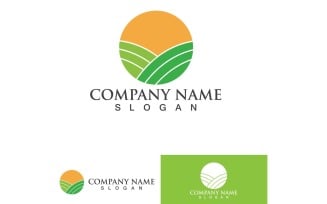 Farm Green Tea Logo Elements Design 3