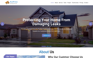 RoofPrime - Roofing Service HTML5 Landing Page Template