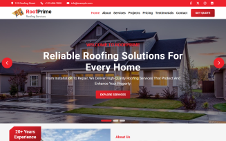 RoofPrime - Roofing Service HTML5 Landing Page Template