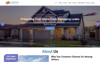 RoofPrime - Roofing Service HTML5 Landing Page Template