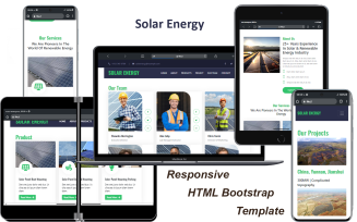 Solar Energy Templates - Responsive HTML Bootstrap Landing Page
