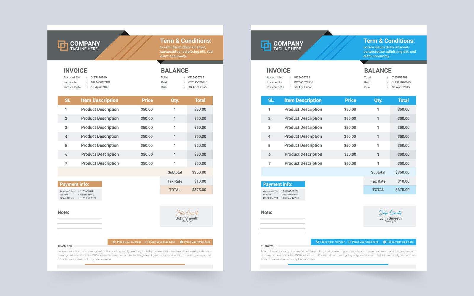 Kit Graphique #270485 Business Invoice Divers Modles Web - Logo template Preview