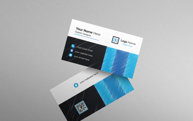 Business Card Design Template canva Corporate Identity