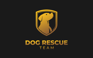 Cool and Simple Dog Rescue Logo Template
