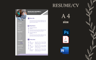 Gray Blue Modern Creative Resume template