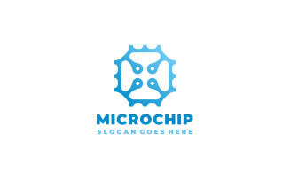 Micro Chip Data Logo Template