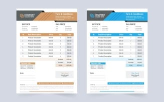 Price Receipt Invoice Design Vector
