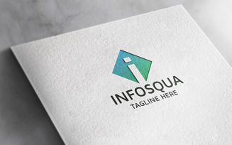 Professional Info Squa Letter I Logo