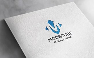 Professional Mode Cube Letter M Logo