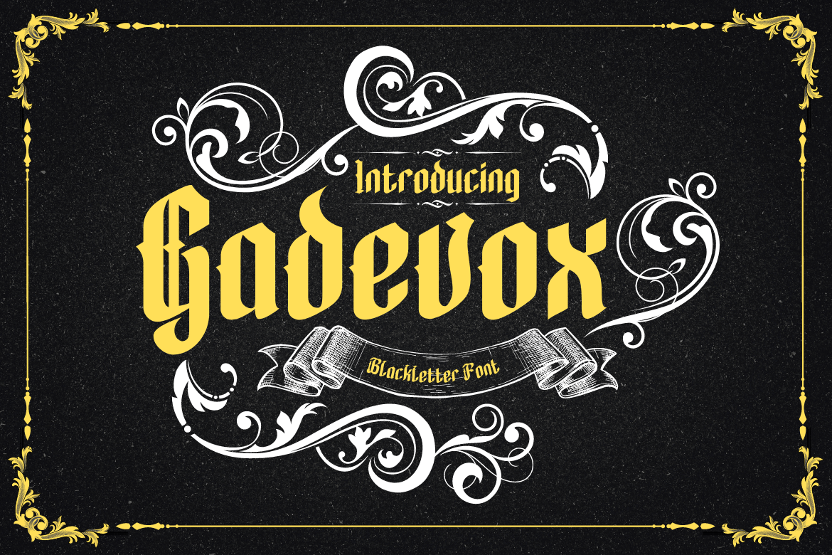 Gadevox Black Letter is a vintage-inspired font