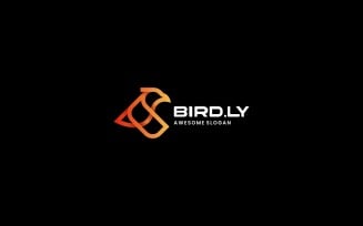 Bird Line Art Gradient Logo Vol.1