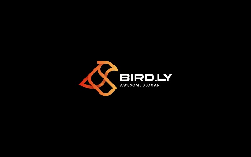 Bird Line Art Gradient Logo Vol.1 Logo Template