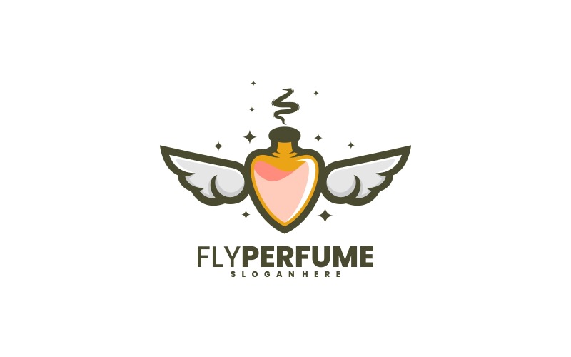 Fly Perfume Simple Mascot Logo Logo Template