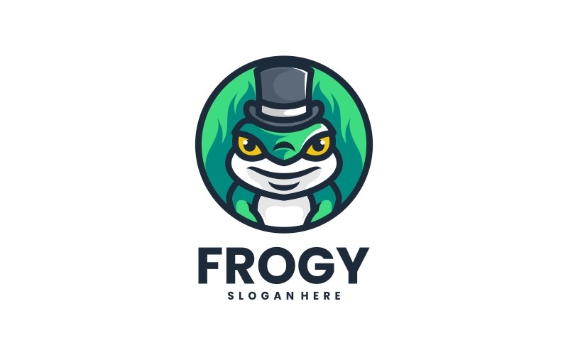 Frog Mascot Cartoon Logo Design Logo Template