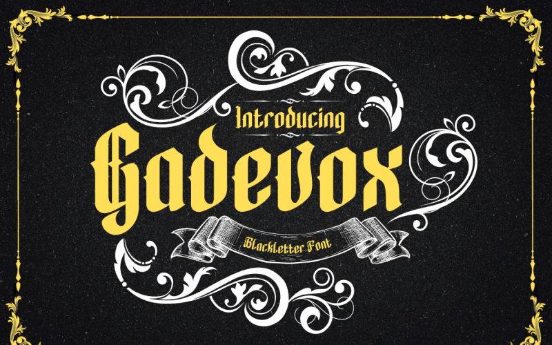 Gadevox Black Letter is a vintage-inspired font Font