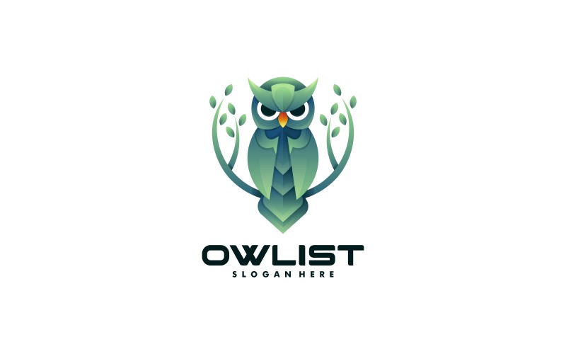 Nature Owl Gradient Logo Style Vol.1 Logo Template