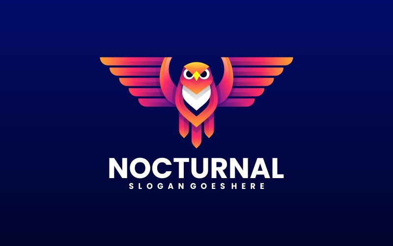 Nocturnal Gradient Colorful Logo Logo Template