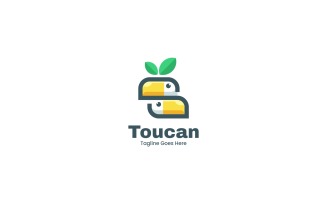 Toucan Fruit Simple Mascot Logo