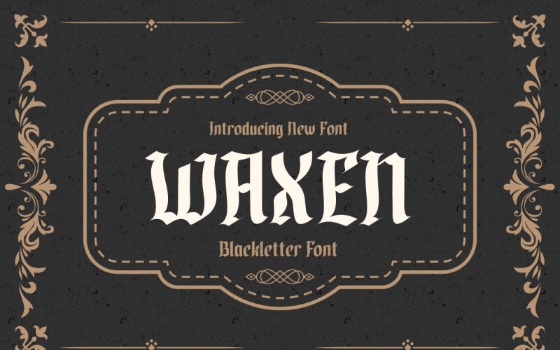 WAXEN newest gothic elegant style font Font