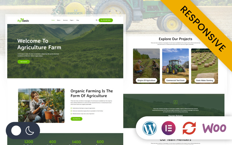 Agrioasis - Agriculture Farming Elementor WordPress Responsive Theme WordPress Theme