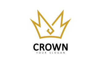 Crown Logo Royal King Queen abstract Logo design vector Template V3