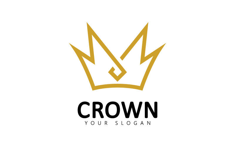 Crown Logo Royal King Queen abstract Logo design vector Template V3 Logo Template