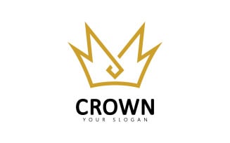 Crown Logo Royal King Queen abstract Logo design vector Template V4