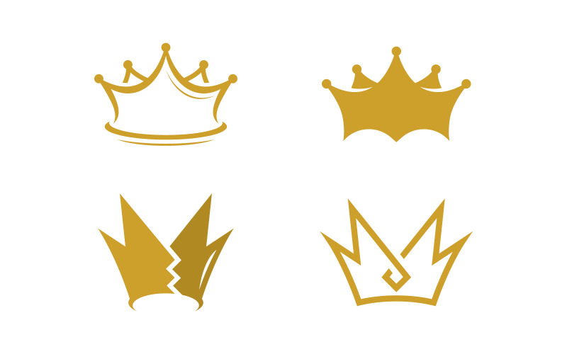 Crown Logo Royal King Queen abstract Logo design vector Template V5 Logo Template
