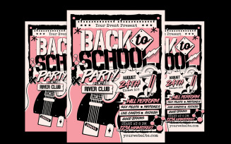 Back to School Party Event Flyer Template