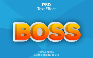 Boss | Boss Editable Psd Text Effect | Modern Boss First Psd Text Effect Templat