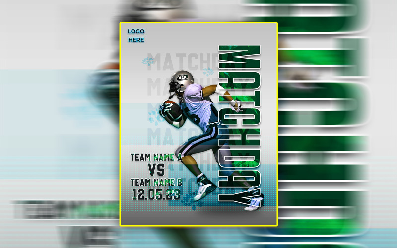 Creative Multipurpose Matchday Sports Flyer Template Corporate Identity
