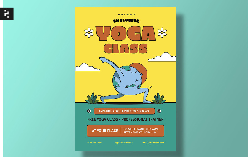 Yoga Class Template Flyer Corporate Identity