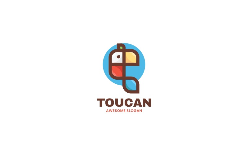 Abstract Toucan Color Mascot Logo Logo Template