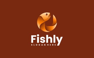 Circle Fish Gradient Logo Style 1